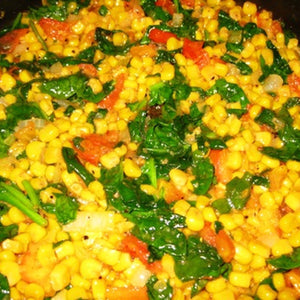 Sweetcorn, Tomato & Spinach Curry